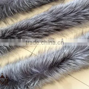 Silver Fox Fur Strips/ Silver Fox Fur Collar/silver Fox Fur for Hood thumbnail-1