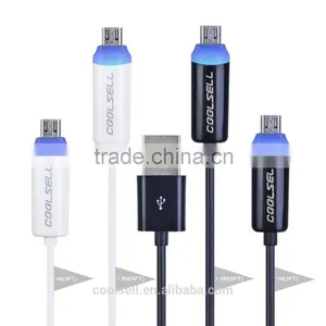 Promotional LED Light Micro USB Cable for Samsung Mirco Usb Cable With LED Light thumbnail-1