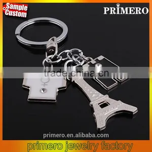 Wholesale Alloy String Clothes & Pants Pattern Eiffel Tower T-shirt Keychain thumbnail-1