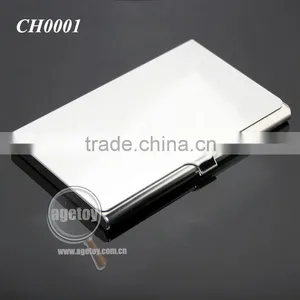 High Polished Mirror Effect Stainless Steel Blank Silver Metal Credit Card Holder thumbnail-6