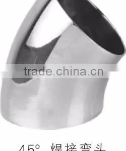 DN100 304L 316 Sanitary Stainless Steel 45 Degree Elbow Bathroom Fittings Names thumbnail-2