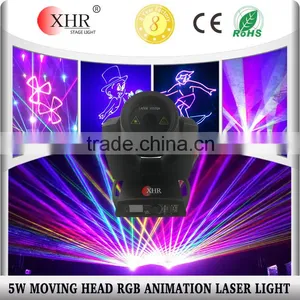 XHR New Product 5 Watts Moving Head Lights,disco Light Price,club Laser Light. thumbnail-1