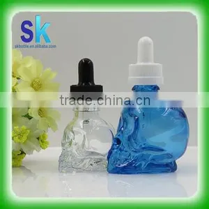 30ml Empty Skull Bottle e Liquid Glass Dropper Bottle With Childproof Cap thumbnail-3