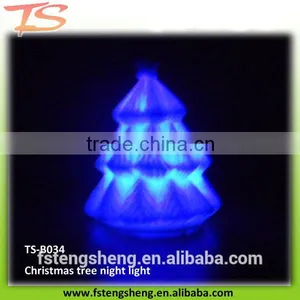 TS-B034 LED Soft PVC Flashing X'mas Tree/7 Color Changing Mini Night Lights thumbnail-3