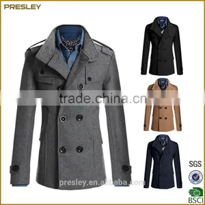 Elegant Men Button Fancy Quality Long Coat Wholesale Men Coats/jacket thumbnail-2