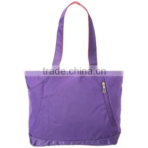 Durable Polyester Reusable Shopping Bag Tote Bag Black thumbnail-6