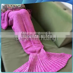 E-cowlboy 2016 Latest Handmade Soft Material Mermaid Tail Shape Blanket With Scales Pattern and Tassels (kids,adults) Quality Choice thumbnail-3