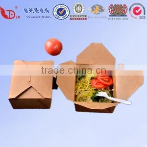 Disposable Folding Kraft Paper Food Box,take-away Food Packaging Box thumbnail-1