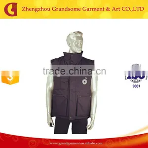 Black Color Mens Padded Sleeveless Work Safety Vest thumbnail-1