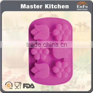 6 Flowers Silicone Cake Mould thumbnail-1