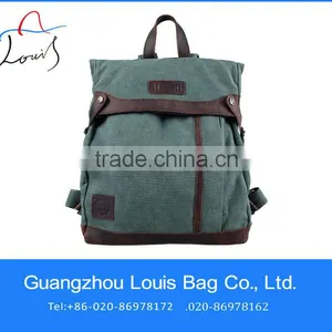 2014 Vintage Canvas Travel Backpack Weekender Bag,College Backpack,camping Hiking Sport Backpack thumbnail-1