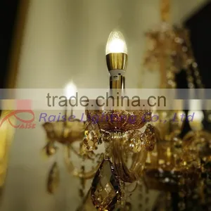 Amber Crystal Chandelier Light thumbnail-3