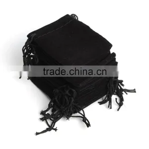 Samll Size12*17 cm Flannelette Bag Accessories Bag Black Flannelette Bag thumbnail-2