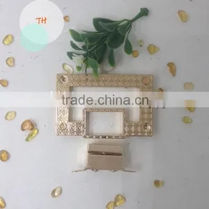 Wholesale Factory Price Fashion Big Rectangle Metal Bag Lock for Bag thumbnail-3