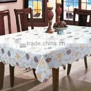 Beautiful Flower Printed Square Vinyl Table Cloth thumbnail-4