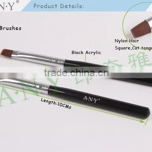 ANY Nail Art School Using Black Acrylic Handle Mini UV Gel Brush Cheap Price thumbnail-2