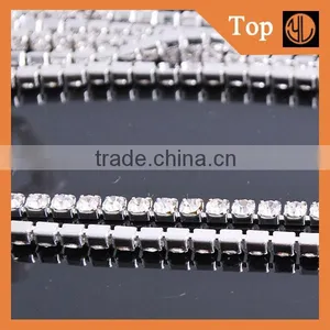 Strass Roll Chain Sliver Close Rhinestone Chain for Decoration thumbnail-2