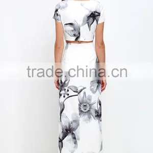 2016 Women Apparel New Printed Women Dress 2 Pieces Apparel With Custom Prints Quality Choice thumbnail-3