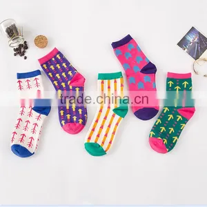 Korean Style Vertical Stripes Leisure Tide Socks Cotton Socks Arrow Pattern Special Design Funny Patterned Socks thumbnail-2