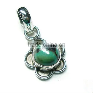 Turquoise Pendant, Silver Pendant, Gemstone Pendant thumbnail-1