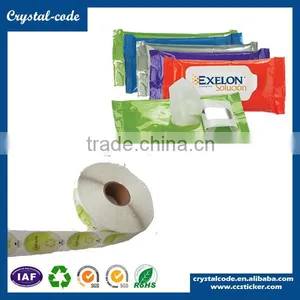Customized Printed Self Adhesive Double Side Strong Adhesive Wet Wipes Label thumbnail-4