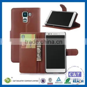 C&T Deluxe Fashion PU Leather Flip Folio Case Cover For Huawei Honor 7 thumbnail-6