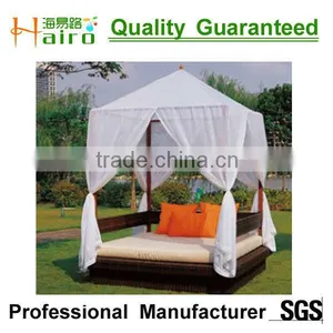 All Weather Outdoor Wicker Sofabed With Sunshade thumbnail-1
