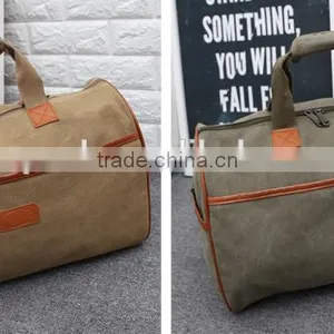Customize Fashion Men's Vintage Canvas Duffle Shoulder Bags Handbag Travel Gym Sports Bags thumbnail-5