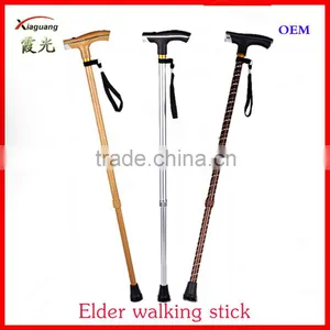 Aluminum Two Sections Ten Points Adjustable Telescopic Elder Old Man Walking Stick With Led Light thumbnail-1