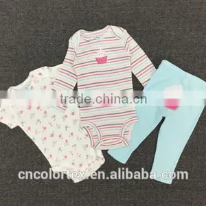 Spring and Autumn Baby Romper Suit With Cute Animal Pattern 3pcs Set Romper+pants thumbnail-3