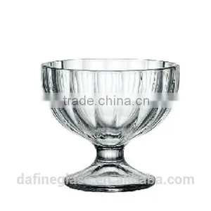 180ml/260ml Pop Carved Half Round Glass Ice Cream Cup Sundae Blow thumbnail-1