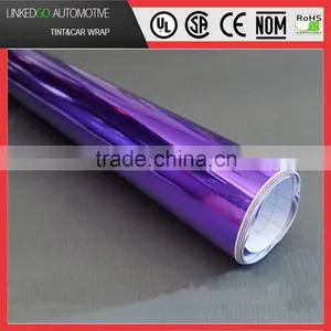Most Popular Custom Vinyl Sticker 1.52*30M Purple Car Wrapping Chrome Mirror Film thumbnail-1