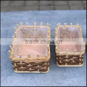 Handled Colorful Weaving Large Wicker Baskets thumbnail-4