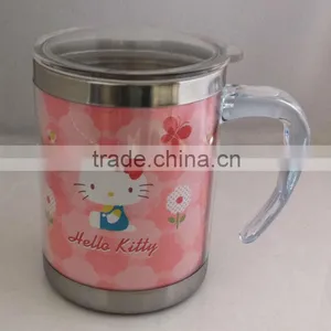 Advertising Plastic Cup Thermo Mug Wiyh Paper Insert.16oz thumbnail-1