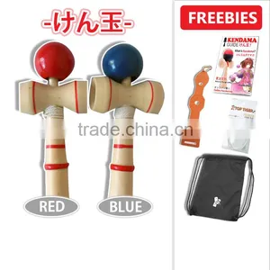 New Mini Kendama Wooden Ball Toy Limited Edition Blue/ Red KK980 thumbnail-1