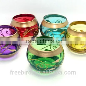 Glass Tea Light Holder,ball Shaped Vase ,votive Candle Holder thumbnail-6