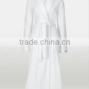 100% Polyester Coral Fleece Womens Robe Bathrobe Plain Dyed Different Color thumbnail-1
