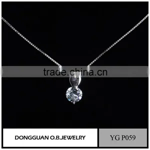 Fashion Wholesale Sterling Silver Heart Necklace/crystal Zircon Pendant Necklace thumbnail-6