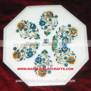 Handcrafted White Marble Table Tops thumbnail-1