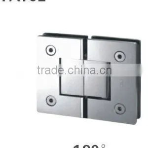 180 Degree Glass to Wall Brass Glass Hinge thumbnail-1