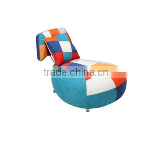 Patchwork Backrest Adjustable Ottoman thumbnail-1