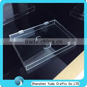 Acrylic Boxes With Hinged Lids Custom Acrylic Box Plexiglass Acrylic Rectangle Box thumbnail-1
