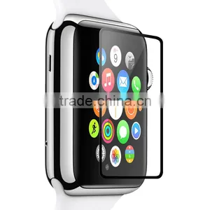 Wholesale 0.33mm 2.5 Round Edge Full Coverage Black Side Glass Screen Protector for Apple Watch 3.8mm / 42mm thumbnail-3