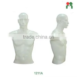 2014 Fashion Fiberglass Fashion Head Mannequin Display 1half Mannequin With Head 211A thumbnail-1