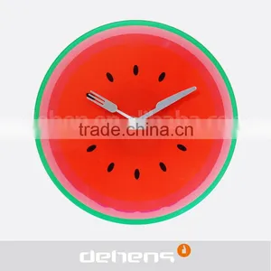 DEHENG 12''kitchen Clock With Knife and Fork Glass Wall Clock thumbnail-3