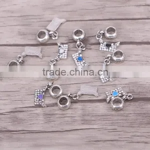 Mixed Crystal Dangle Beads For Jewelry Making Fit European Style Charm Bracelet Findings thumbnail-2