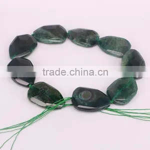 Full Strand Smooth Cracked Drop Green Agate For DIY Necklace Bracelet Jewelry Making Beads thumbnail-1