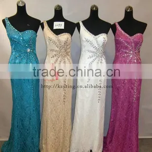 Elegant Beaded Mermaid Blue Evening Women Dresses Prom Dresses 2014 thumbnail-4