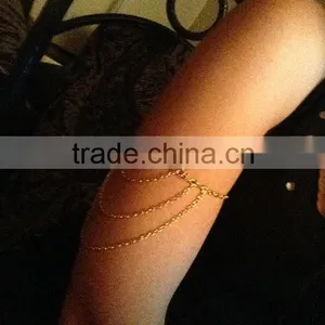 Fashion Macrame Gold New Arm Chain thumbnail-4