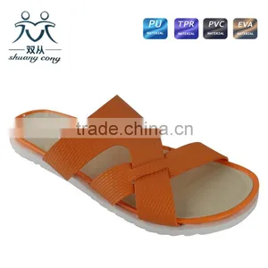 New Fashion PU Lining Cross Strap Ladies Slipper and Shoes thumbnail-1
